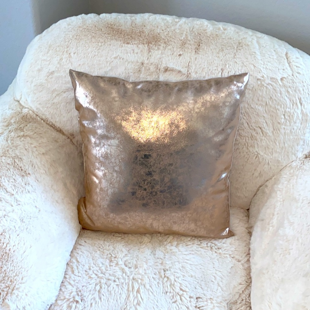 Ginger Beige Soft Solid Square Velvet Decorative Throw Pillow, 17'x17" Square